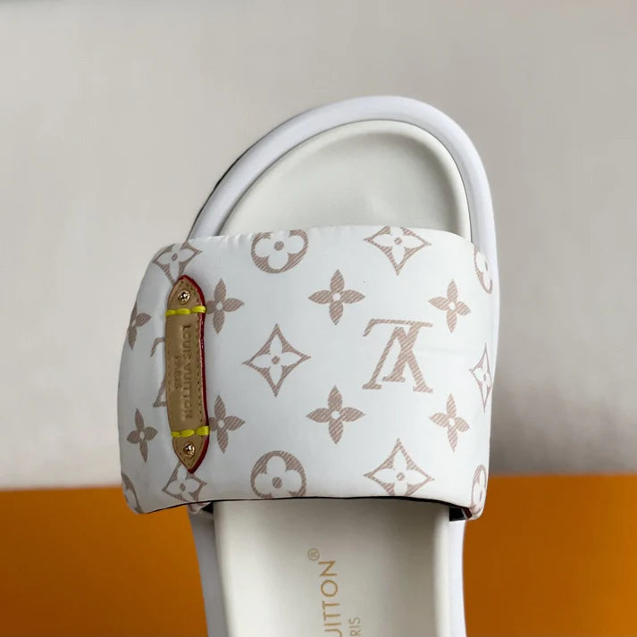 Casual Slides with White Lettering