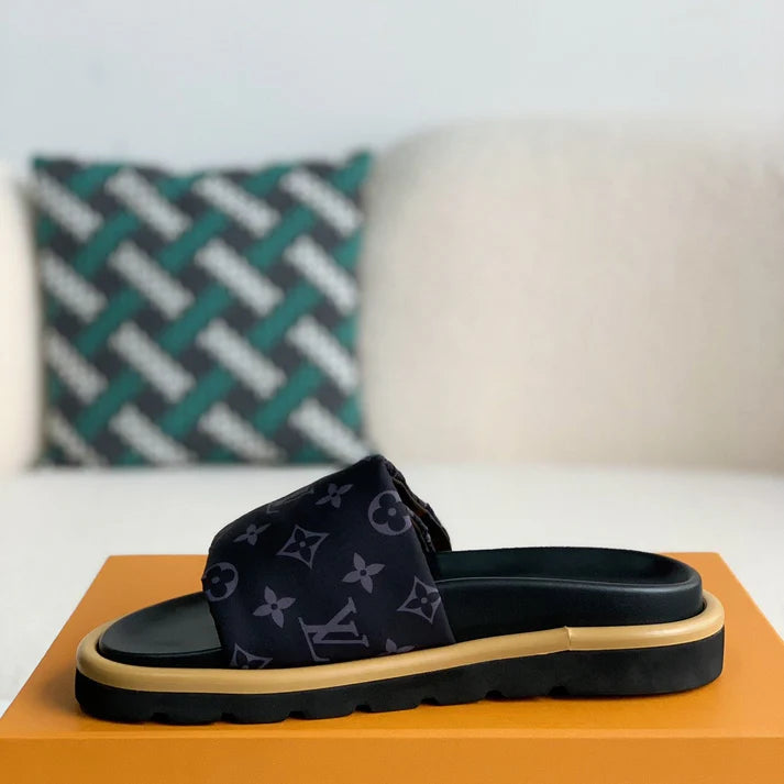 Unisex Letter-Print Slides