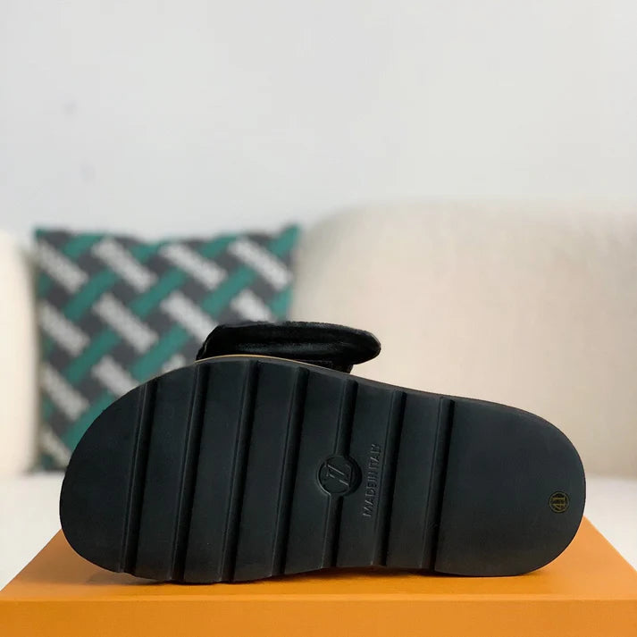 Unisex Letter-Print Slides