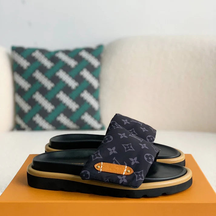 Unisex Letter-Print Slides