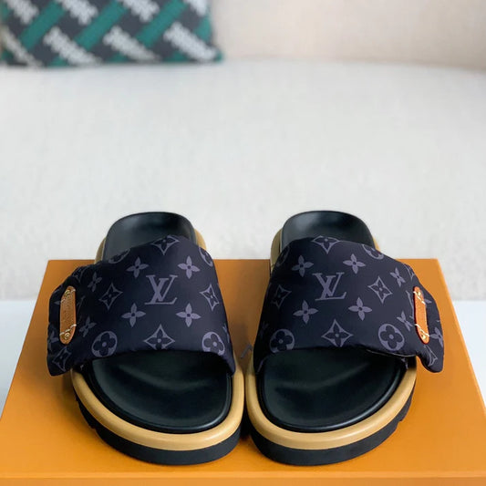 Unisex Letter-Print Slides