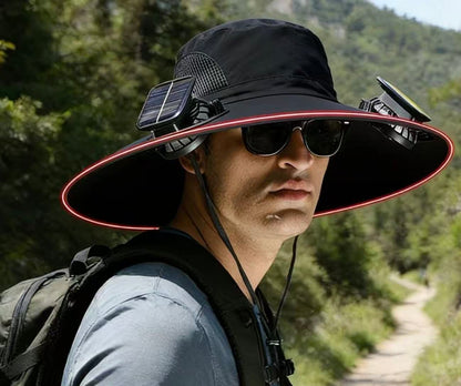 Solar-Powered Charging Fan Sun Hat — Sun Protection & Breathable
