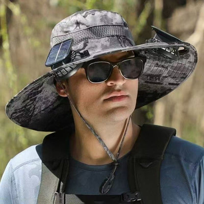 Solar-Powered Charging Fan Sun Hat — Sun Protection & Breathable