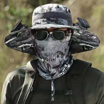Solar-Powered Charging Fan Sun Hat — Sun Protection & Breathable
