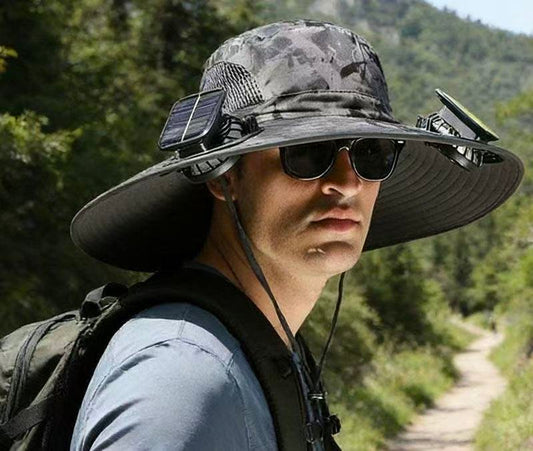 Solar-Powered Charging Fan Sun Hat — Sun Protection & Breathable