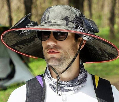 Solar-Powered Charging Fan Sun Hat — Sun Protection & Breathable