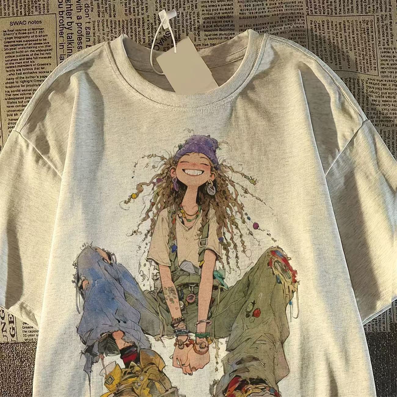 Pure Cotton Fashion T-Shirt: Puppy and Character Prints — Comfortable and Exquisite