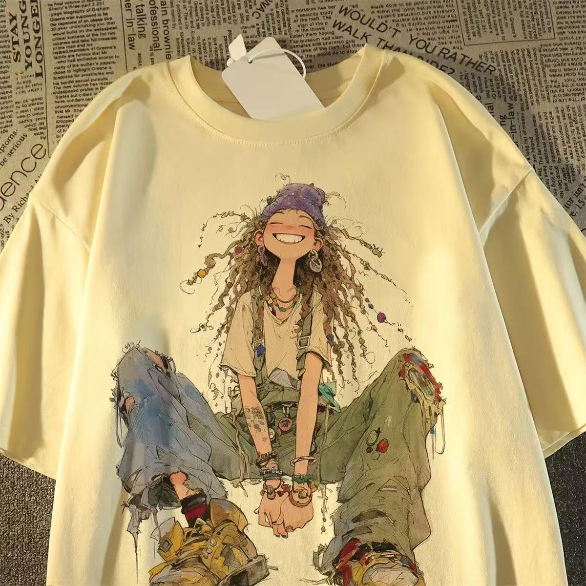 Pure Cotton Fashion T-Shirt: Puppy and Character Prints — Comfortable and Exquisite