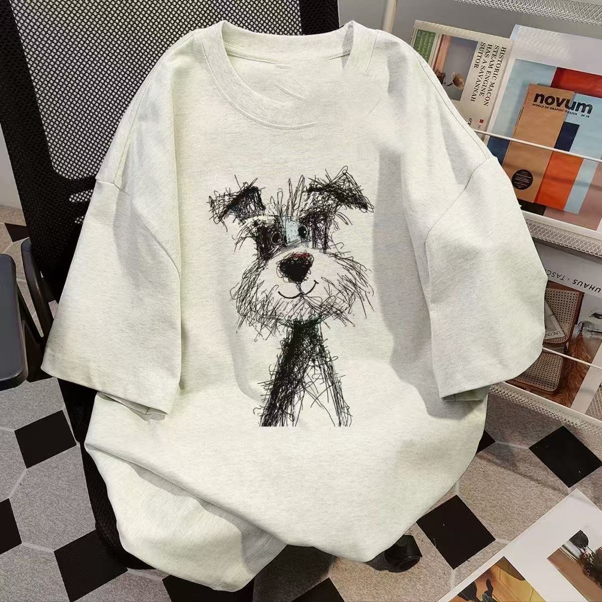 Pure Cotton Fashion T-Shirt: Puppy and Character Prints — Comfortable and Exquisite