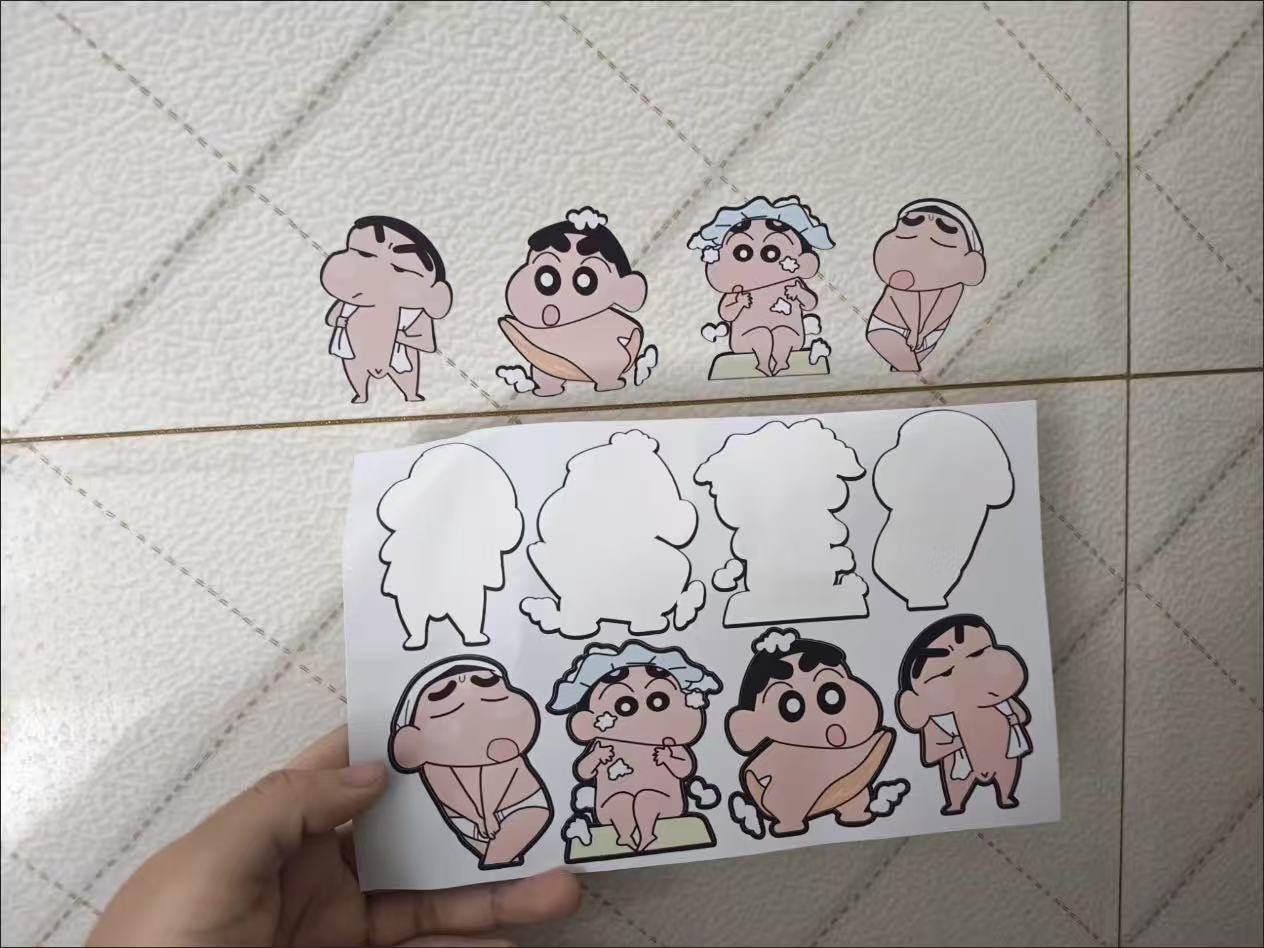 Bathroom / Room / Desktop — Cartoon DIY Stickers: Creative Handcrafted Designs