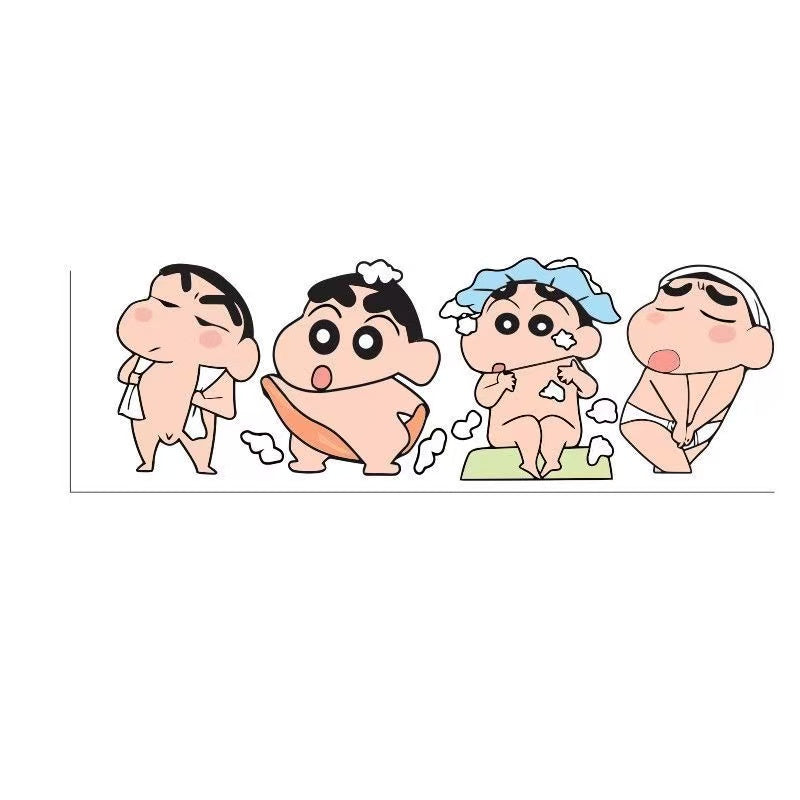 Bathroom / Room / Desktop — Cartoon DIY Stickers: Creative Handcrafted Designs