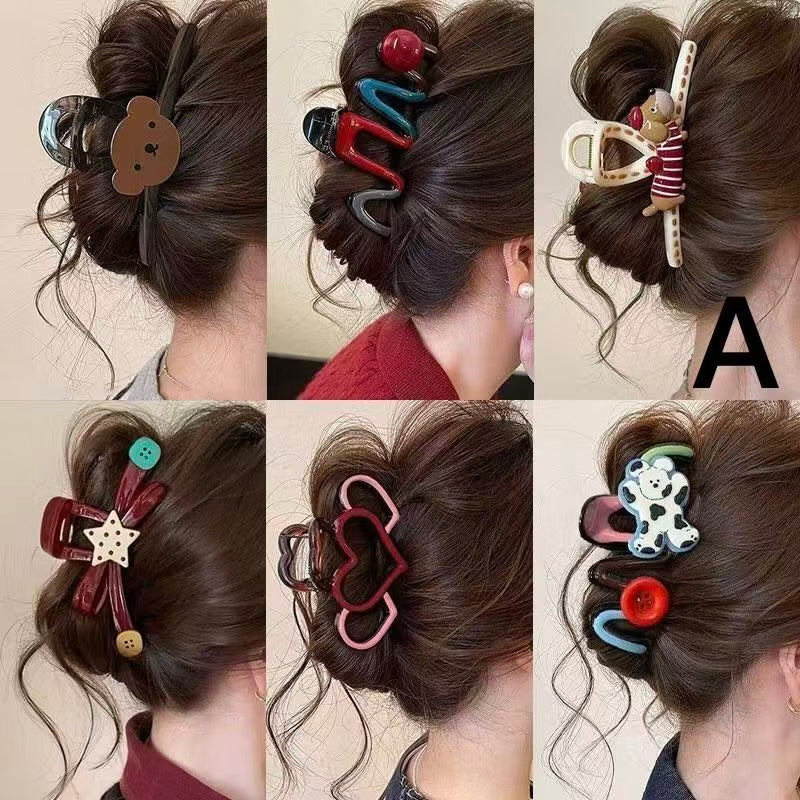 Cartoon Back-of-Head Claw Clip