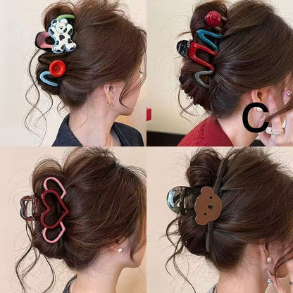 Cartoon Back-of-Head Claw Clip