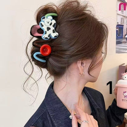 Cartoon Back-of-Head Claw Clip