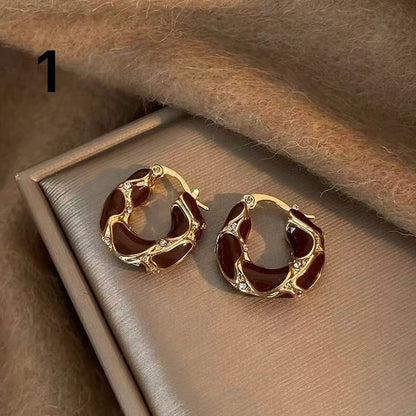 Tiger's Eye Hoop Earrings