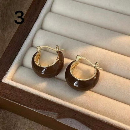 Tiger's Eye Hoop Earrings