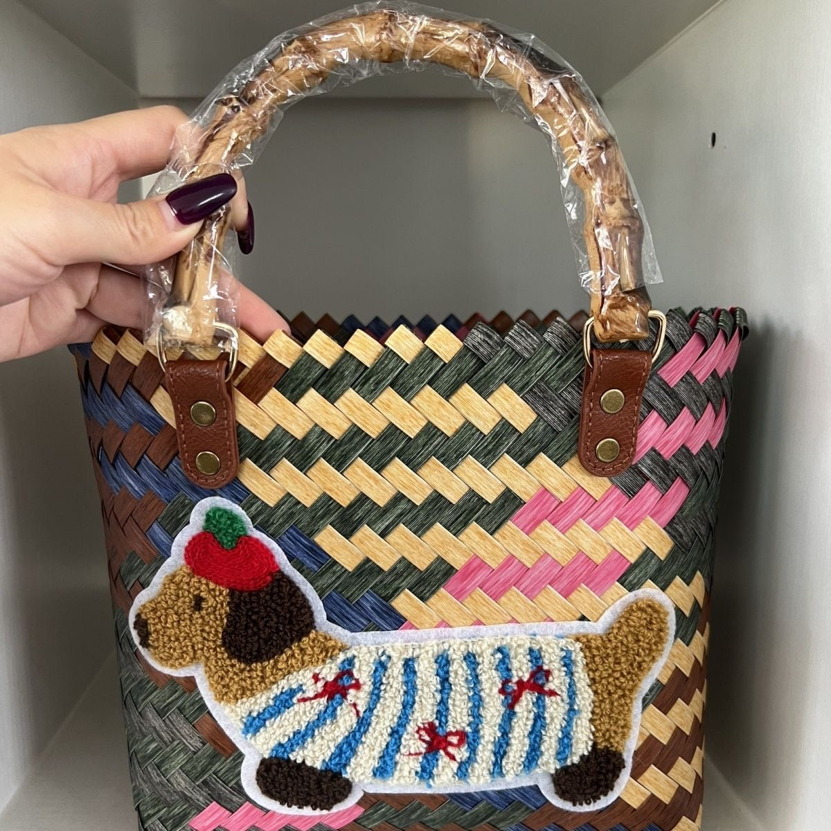 Woven Bamboo Vegetable Basket