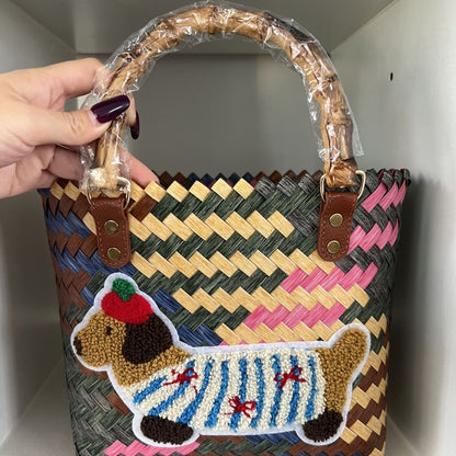 Woven Bamboo Vegetable Basket