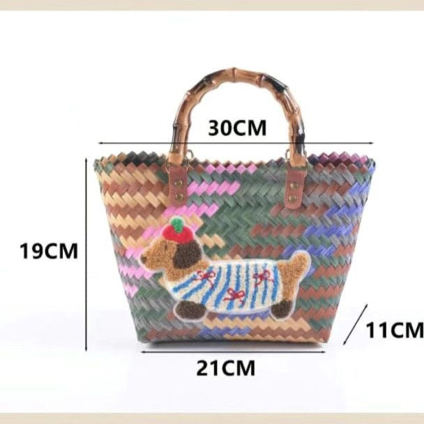 Woven Bamboo Vegetable Basket