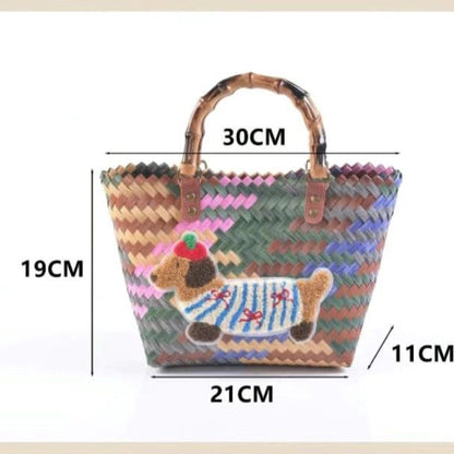 Woven Bamboo Vegetable Basket