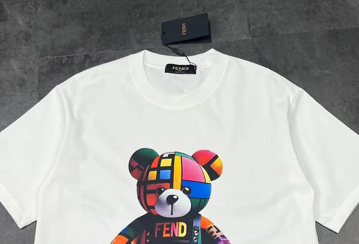 Classic Little Bear Letter T-Shirt—Stylish and Casual