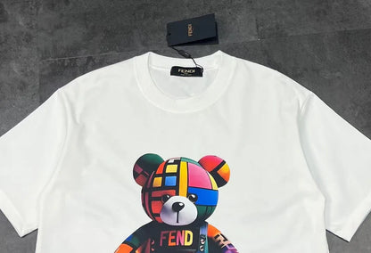 Classic Little Bear Letter T-Shirt—Stylish and Casual