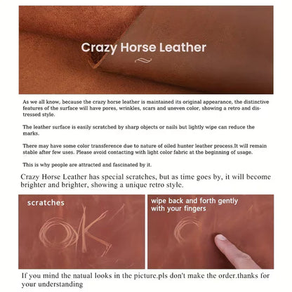 Vintage Genuine Leather Men's Briefcase, featuring an adjustable shoulder strap, gold-tone hardware, and a zippered closure