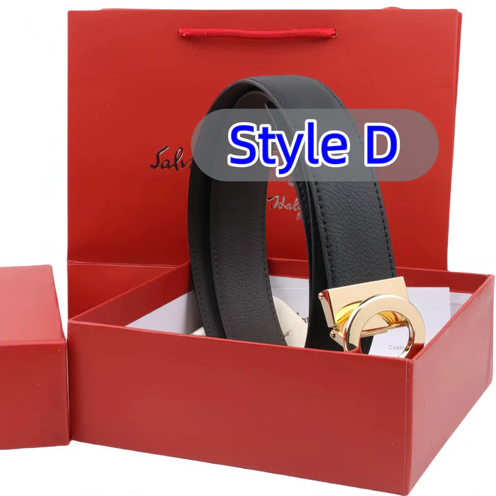Classic Brand Engraved Reversible Belt (Colors: Black, Silver, Gold)
