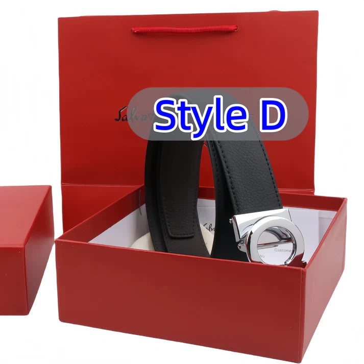 Classic Brand Engraved Reversible Belt (Colors: Black, Silver, Gold)