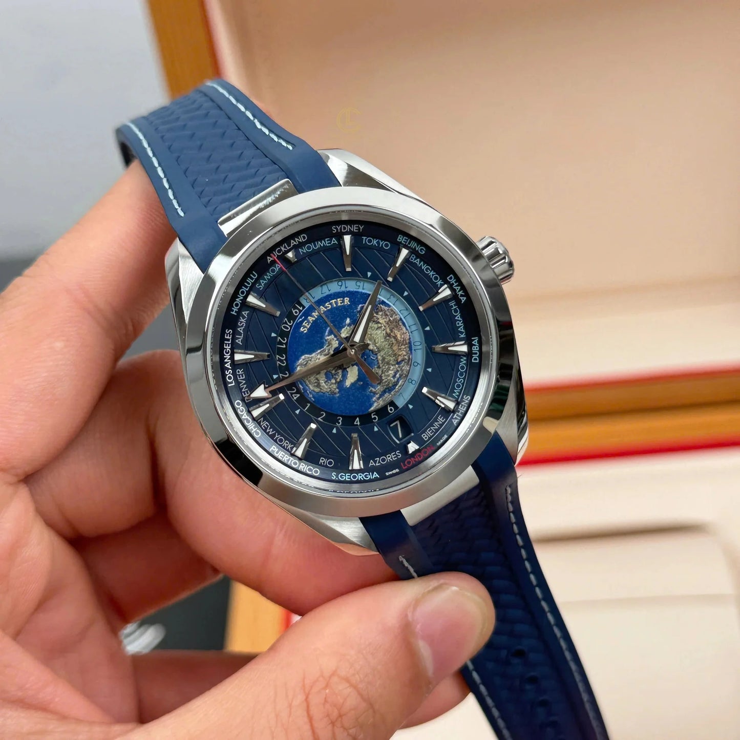 Seamaster World Time Earth Dial Automatic Men's Watch